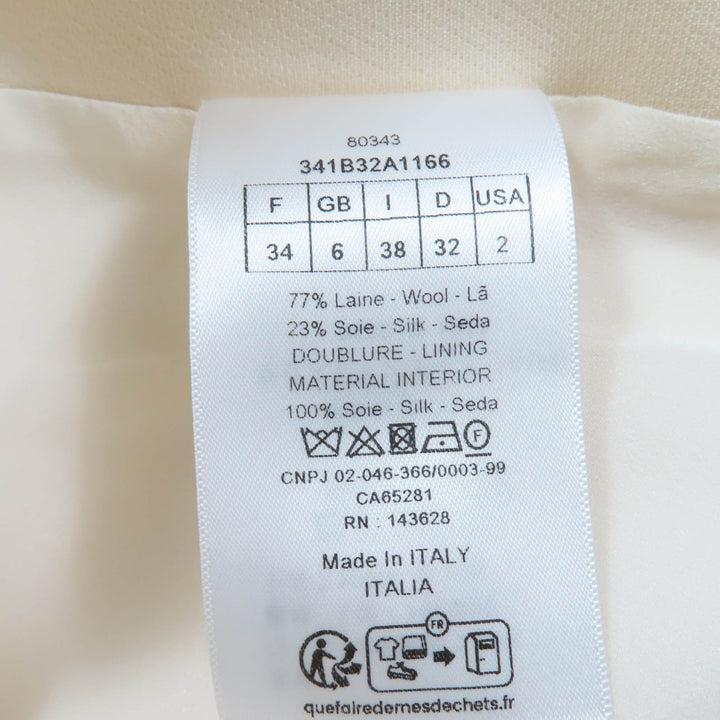 美品☆Christian Dior クリスチャンディオール 341B32A1166 シルク fallコレクション着用 ロゴボタン ドレス ワンピース 38 正規品