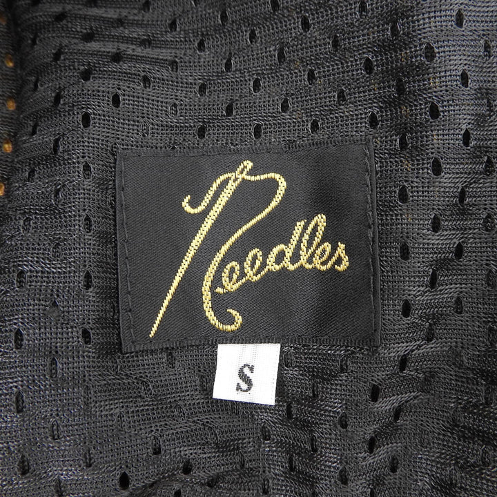 極美品▲Needles ニードルス KP221 ロゴエンブロイダリー サイドライン ナロートラック パンツ イエロー パープル S 正規品　メンズ