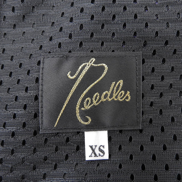極美品▲Needles ニードルス FK202 ロゴエンブロイダリー 総柄 ナロートラック ジャージー パンツ パープル XS 日本製 正規品 メンズ