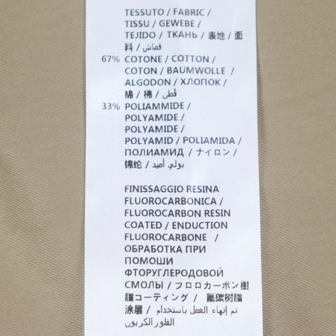 美品▼GUCCI グッチ 452368 バックタイガー刺繍 裏地シルク100% ロゴ入りボタン トレンチコート ベージュ 46 イタリア製 正規品 メンズ