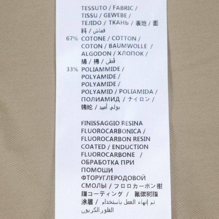 美品▼GUCCI グッチ 452368 バックタイガー刺繍 裏地シルク100% ロゴ入りボタン トレンチコート ベージュ 46 イタリア製 正規品 メンズ