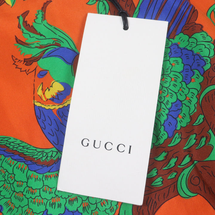 美品▼GUCCI グッチ 452368 バックタイガー刺繍 裏地シルク100% ロゴ入りボタン トレンチコート ベージュ 46 イタリア製 正規品 メンズ