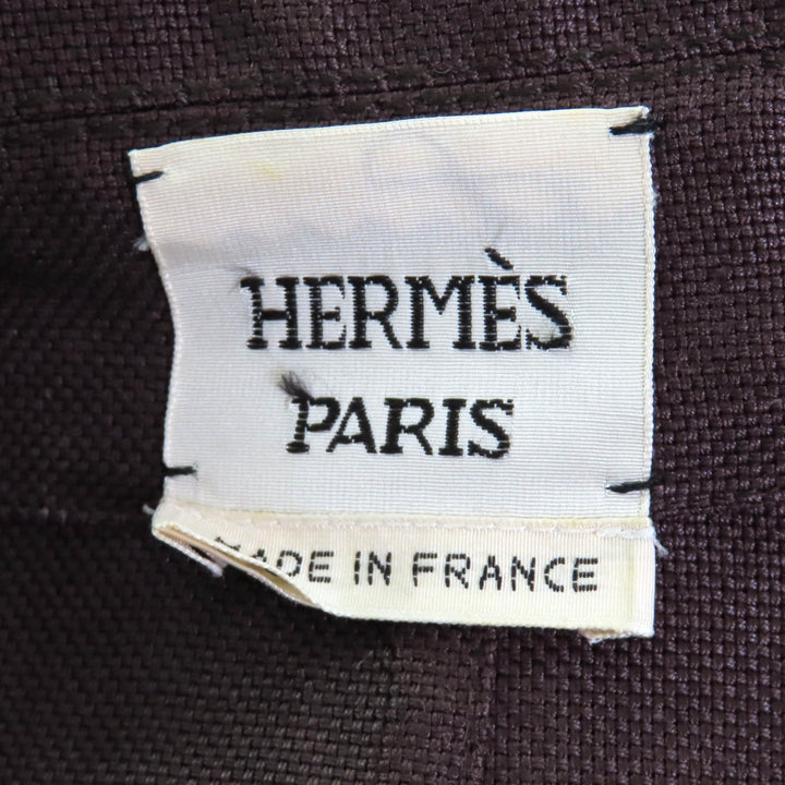 美品★HERMES エルメス ヴィンテージ decorative lapel pin Martin Margiela Inspired ピンバッチ付 オーバーカラー リネンジャケット 36