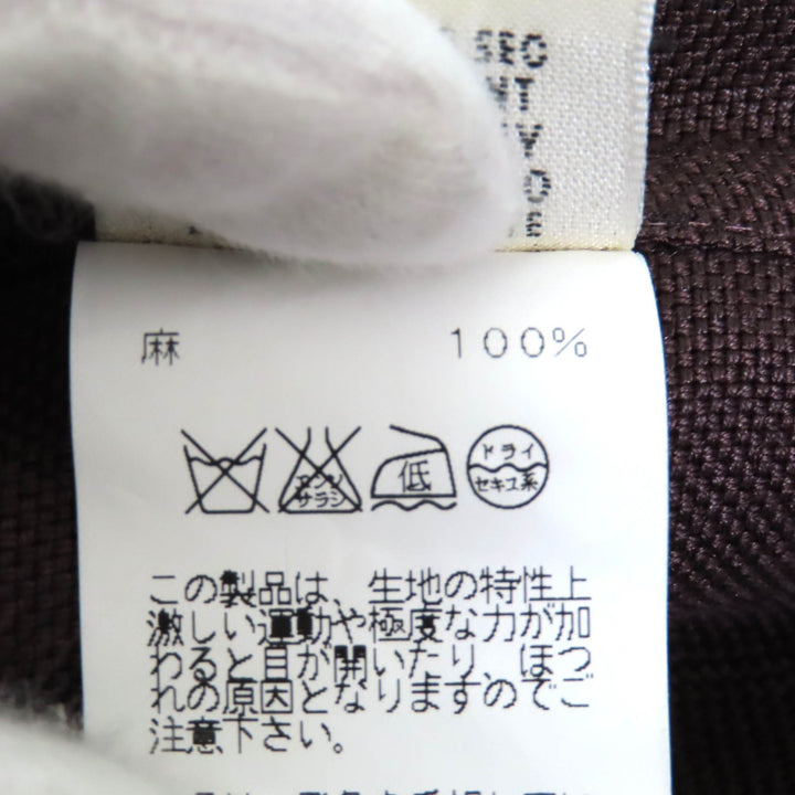 美品★HERMES エルメス ヴィンテージ decorative lapel pin Martin Margiela Inspired ピンバッチ付 オーバーカラー リネンジャケット 36