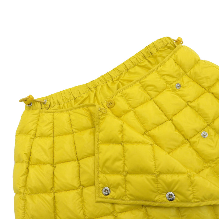 極美品▲MONCLER モンクレール 2022年製 I10932D00001 GONNA 巻きスカート パデッド ミニ ダウンスカート イエロー 38 正規品 レディース