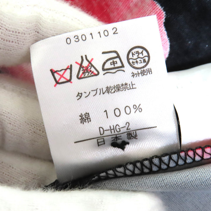 美品△LEONARD FASHION レオナールファッション 0301102/0302102 コットン100% 花柄 ロゴ金ボタン 半袖ジャケット スカート セットアップ