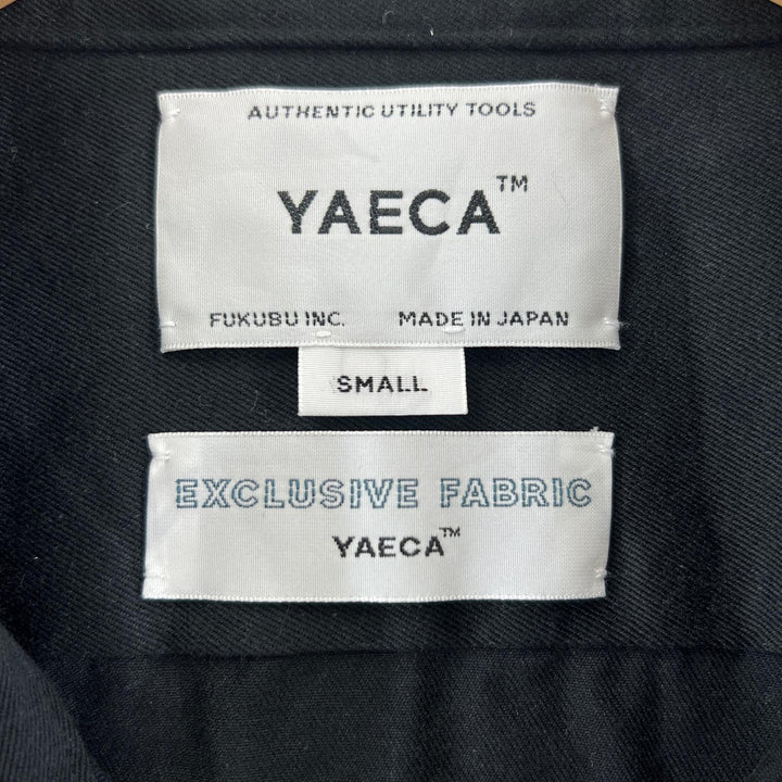 美品▲YAECA ヤエカ 14127 コットン100％ オーバーサイズシルエット コンフォートシャツ 長袖シャツ ブラック S 日本製 正規品 メンズ