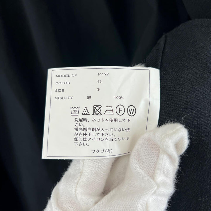 美品▲YAECA ヤエカ 14127 コットン100％ オーバーサイズシルエット コンフォートシャツ 長袖シャツ ブラック S 日本製 正規品 メンズ