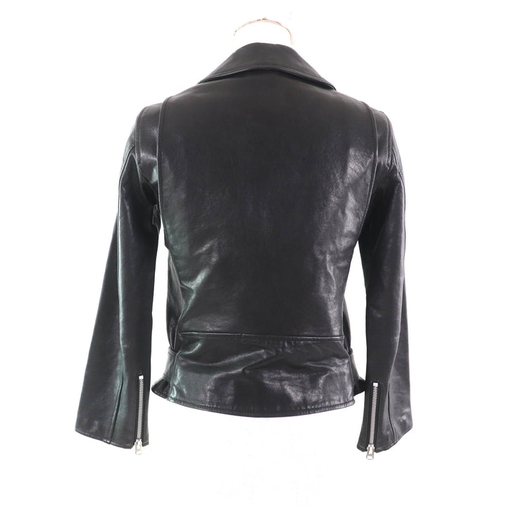 美品★ビューティフルピープル 1065402401 ユナイテッドアローズ別注 シープレザー ライダースジャケット 140 キッズサイズ レディースOK