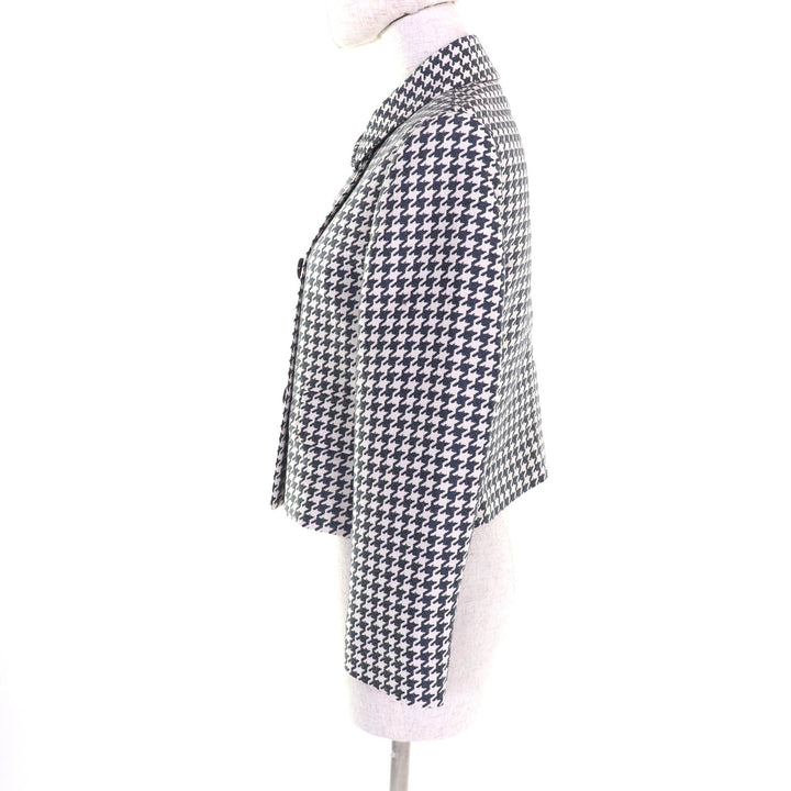極美品★Christian Dior クリスチャンディオール 2022年製 211V07A3486 ロゴボタン付 千鳥格子 ダブルブレスト ジャケット 40 正規品