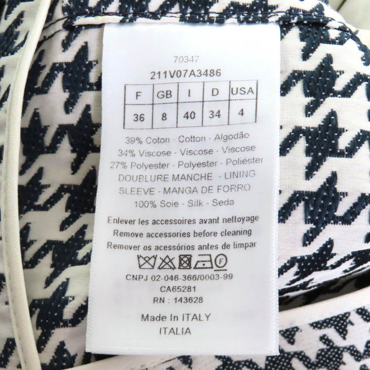 極美品★Christian Dior クリスチャンディオール 2022年製 211V07A3486 ロゴボタン付 千鳥格子 ダブルブレスト ジャケット 40 正規品