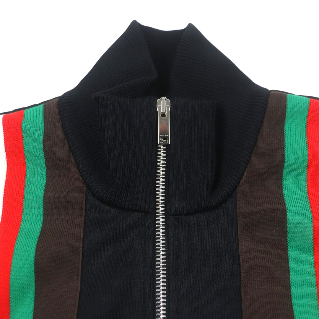 未使用品▼GUCCI グッチ 615731 シェリーライン ウェブライン ジップアップ トラックジャケット ブラック M イタリア製 正規品 メンズ