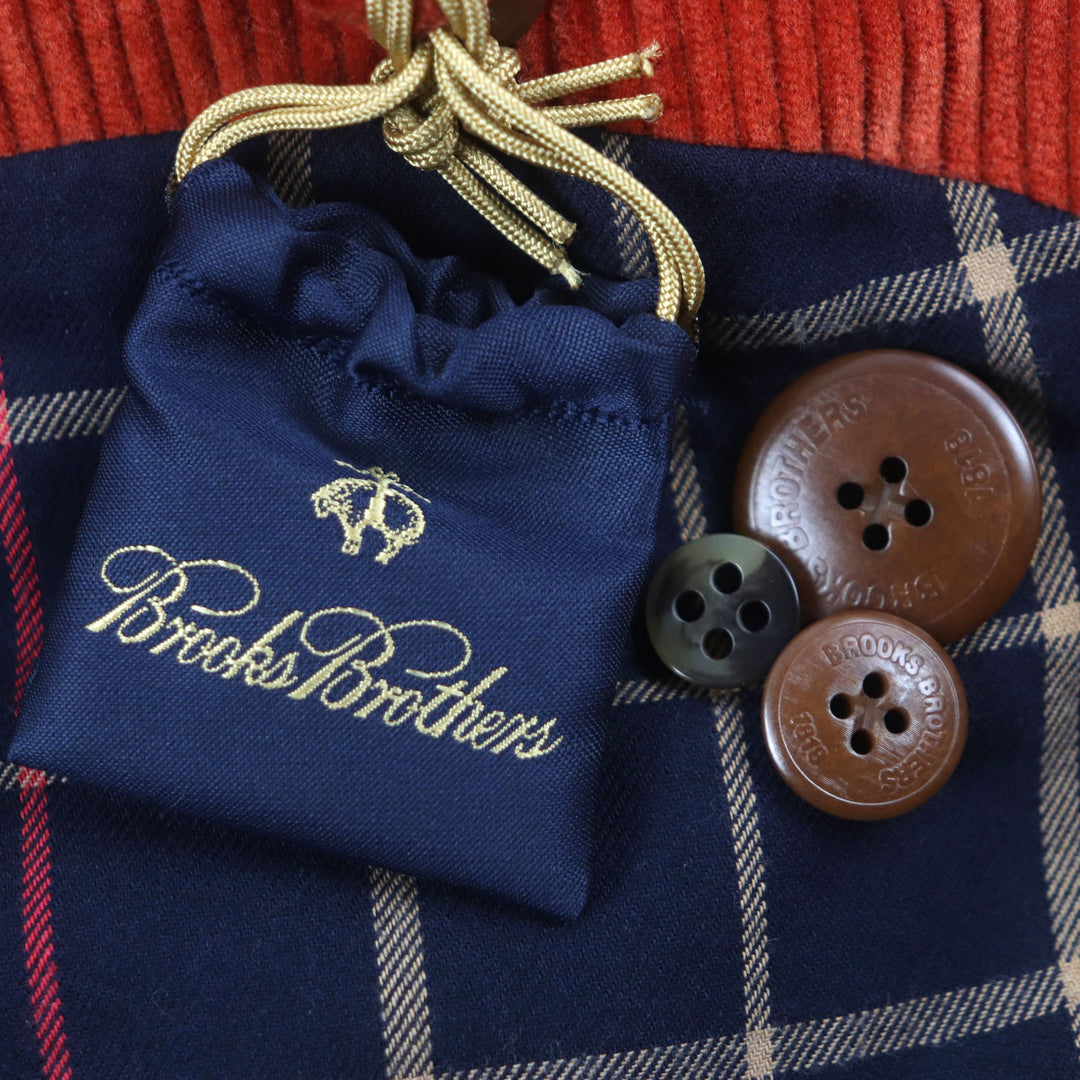 極美品▼Brooks Brothers ブルックスブラザーズ コーデュロイ エルボーパッチ シングルジャケット テーラード オレンジ S 正規品 メンズ