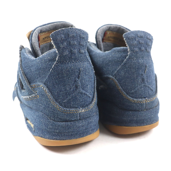 良品▼Nike Levis ナイキ リーバイス A02571-401 エアジョーダン4 レトロ デニム スニーカー インディゴ 8 (26cm) 箱付き メンズ