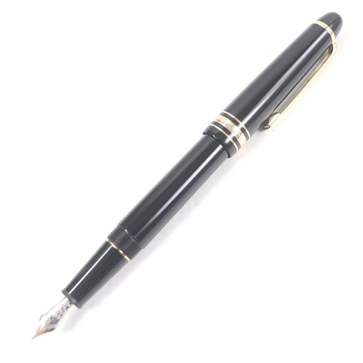 極美品□MONTBLANC モンブラン マイスターシュテュック 145 Pix クラシック ショパン 14K Fニブ 万年筆 ブラック ゴールド ドイツ製