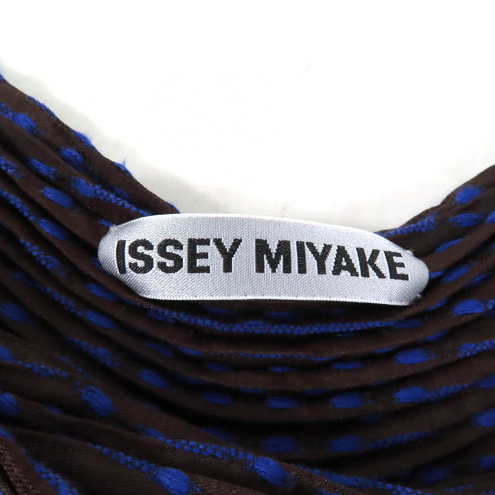 極美品★ISSEY MIYAKE イッセイミヤケ IM62FG565 3Dスチーム 膝丈 スカート パープル ブラウン 2 日本製 正規品 レディース