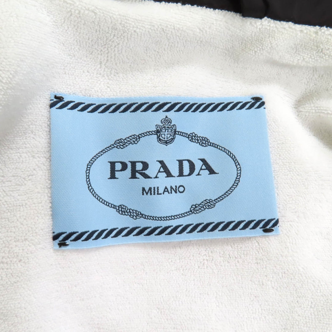 極美品★PRADA プラダ 2021年製 29Z021 Re Nylon ロゴ入り コーチジャケット ナイロンジャケット ブラック 40 イタリア製 正規品