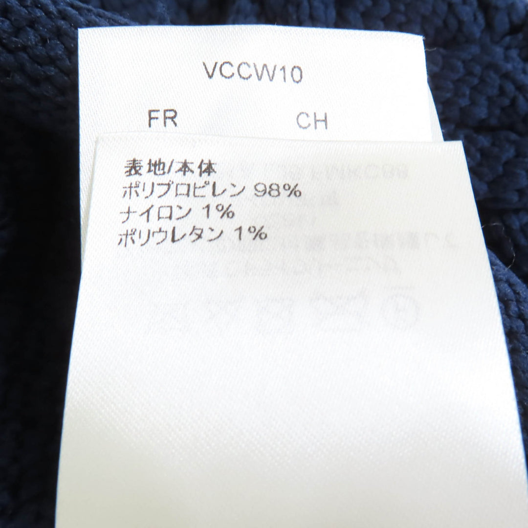 極美品★LOUIS VUITTON ルイヴィトン 22SS ロゴボタン付 トランペットスリーブ カーディガン ネイビー XS イタリア製 正規品 レディース