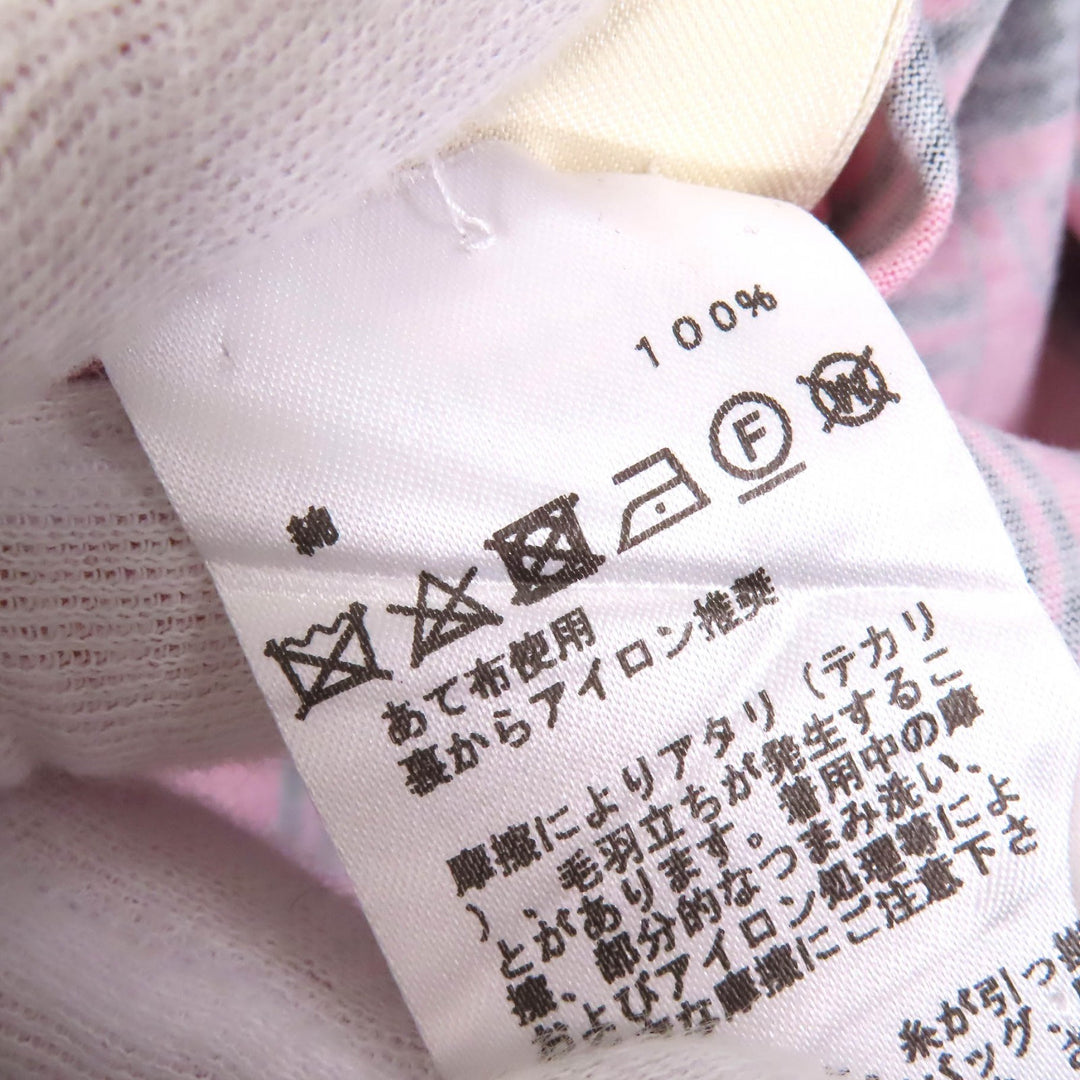 極美△HERMES エルメス 21AW コットン100％ BRIDES de GALA ブリッド ドゥ ガラ 式典用馬勒 クルーネック 半袖Ｔシャツ ピンク 40 正規品