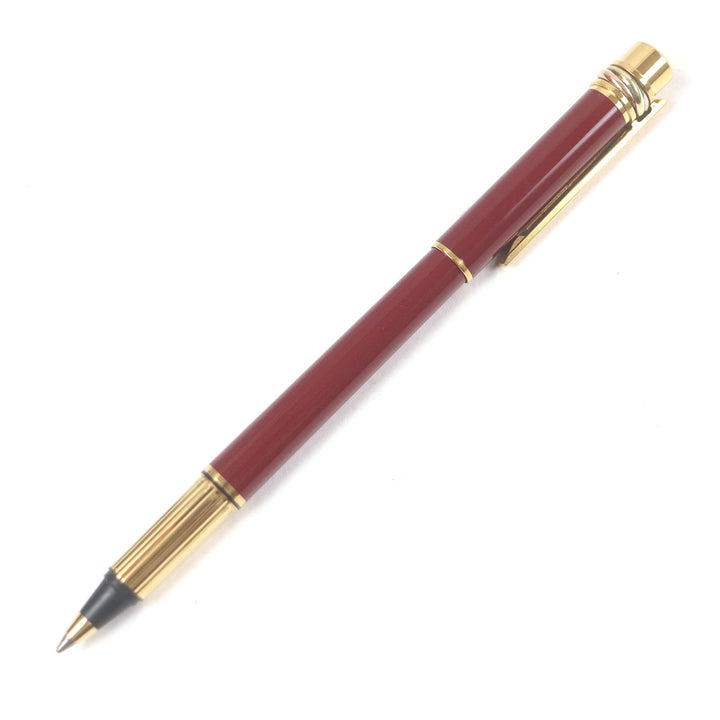 美品□Cartier カルティエ マストドゥ カルティエ トリニティ キャップ ボールペン ステーショナリー ボルドー ゴールド スイス製 メンズ