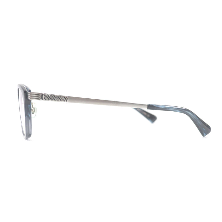 極美品□Opticien Loyd オプティシァンロイド LY-01 マーブル ウェリントン メガネ 眼鏡 アイウェア ネイビー 51□21-143 日本製 メンズ