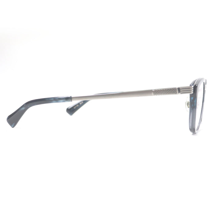 極美品□Opticien Loyd オプティシァンロイド LY-01 マーブル ウェリントン メガネ 眼鏡 アイウェア ネイビー 51□21-143 日本製 メンズ