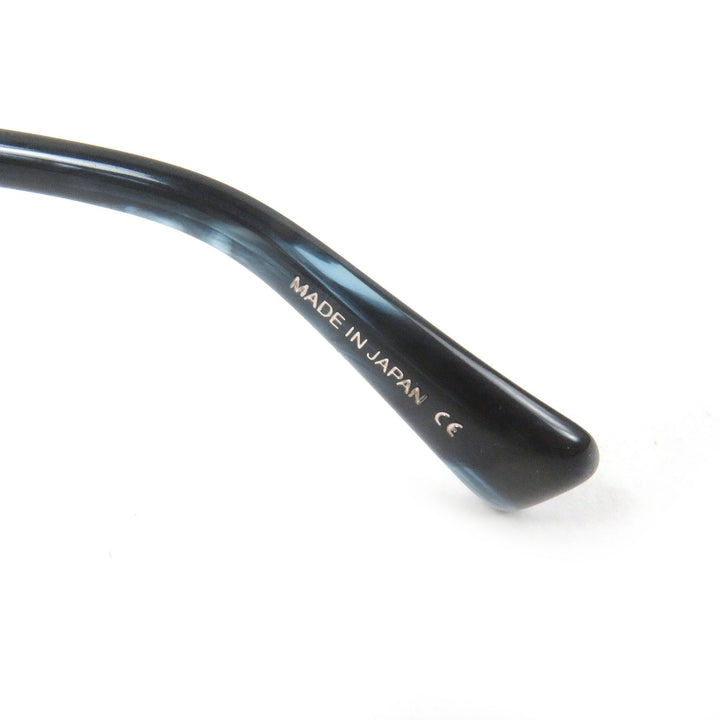 極美品□Opticien Loyd オプティシァンロイド LY-01 マーブル ウェリントン メガネ 眼鏡 アイウェア ネイビー 51□21-143 日本製 メンズ