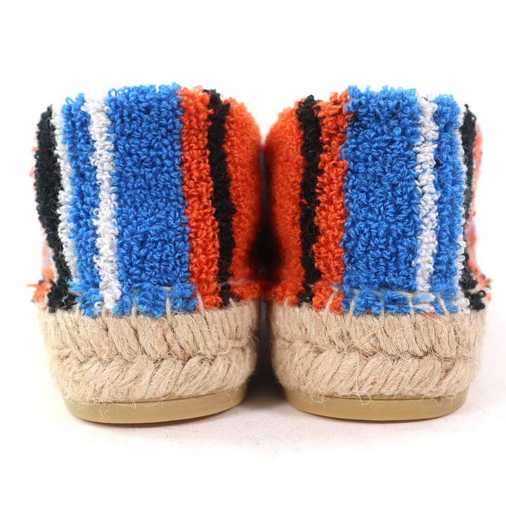 未使用品△PRADA プラダ 1S840M テリークロス トライアングルロゴ エスパドリーユ フラットシューズ スリッポン ARANCIO 36 保存袋付き