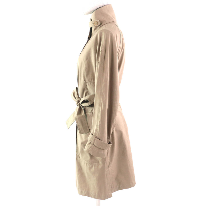 美品△Max Mara The Cube マックスマーラ ザキューブ コットン ベルト付き スプリングコート シングルコート ベージュ 34 正規品