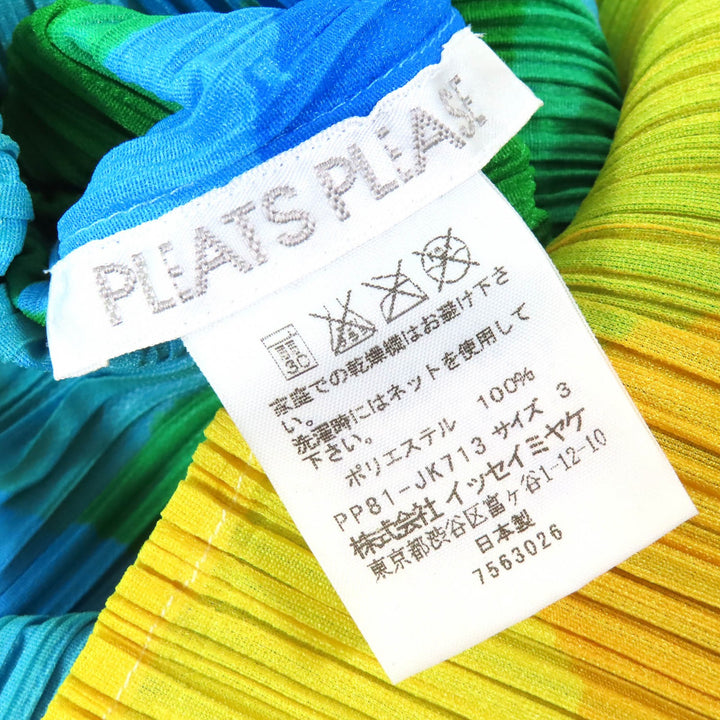 極美品△PLEATS PLEASE プリーツプリーズ イッセイミヤケ PP81-JK713 水玉 ノースリーブ レイヤード チュニック ワンピース 3 正規品
