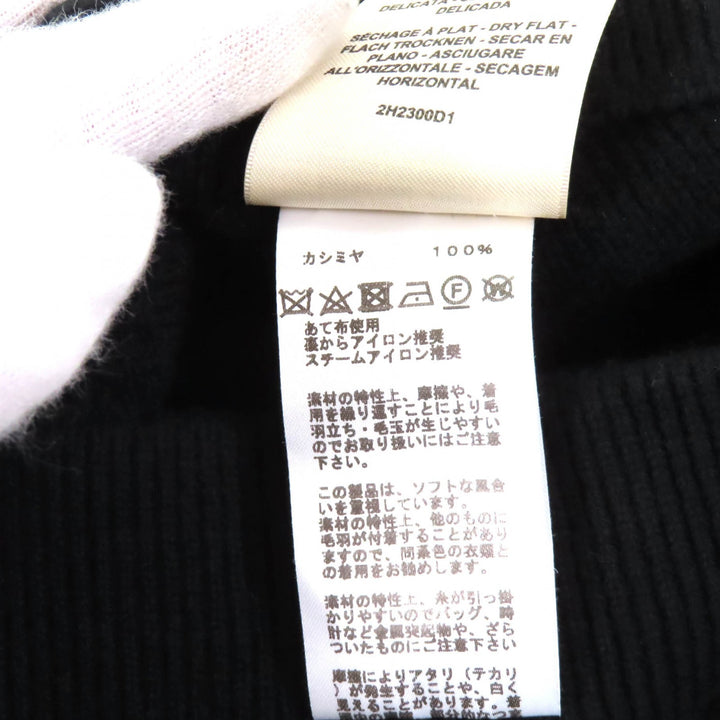 極美品★HERMES エルメス 22AW 2H2300D1 カシミヤ100％ セリエ金具付 台形 ニットスカート ブラック 34 英国製 正規品 レディース