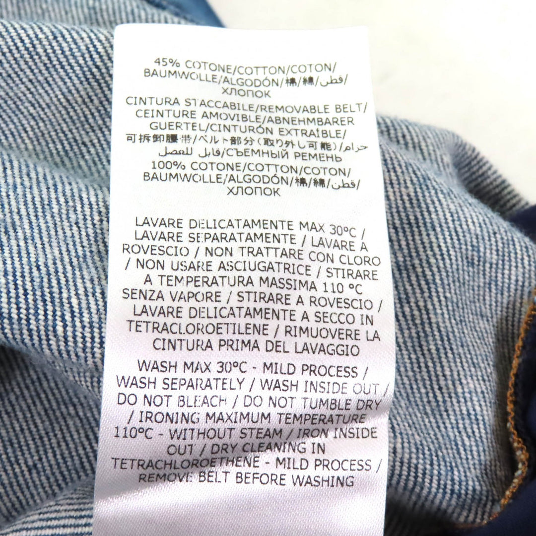 極美品★Stella McCartney ステラマッカートニー 21AW 603710 LIANA DENIM DRESS ロゴボタン・ベルト付 デニムワンピース インディゴ 36