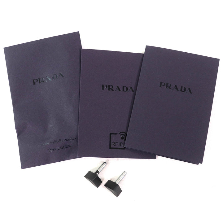 未使用品△PRADA プラダ 1I890M トライアングルロゴ ストラップ レザー パンプス ROSSO BIANCO 37.5 箱・保存袋付 イタリア製 レディース