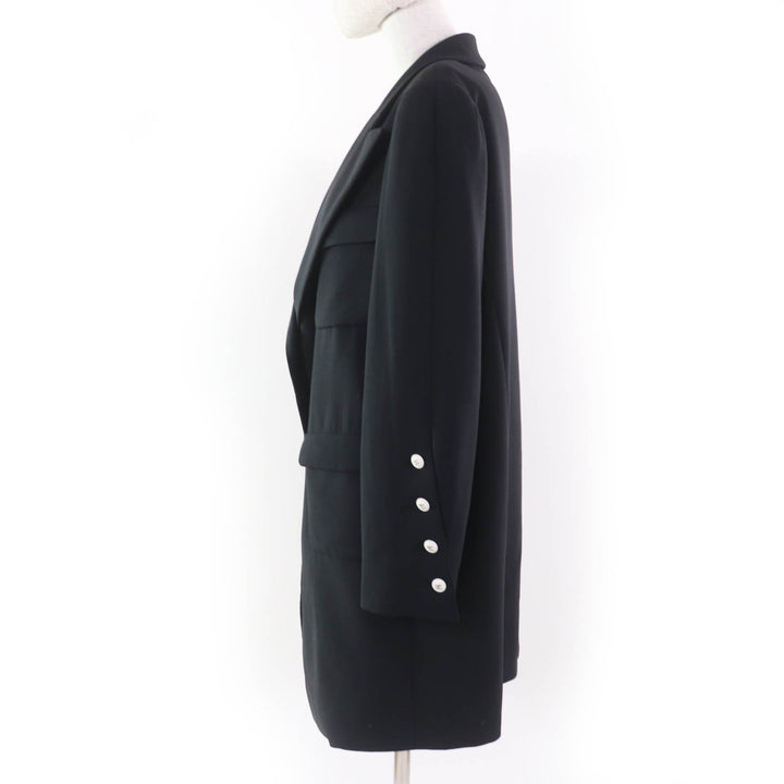 美品☆CHANEL シャネル ヴィンテージ 07P P31042V20717 ココマークボタン 4つポケット付 ジャケット ブラック 希少サイズ46 フランス製