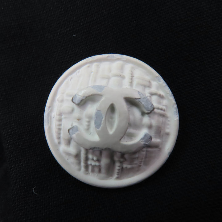 美品☆CHANEL シャネル ヴィンテージ 07P P31042V20717 ココマークボタン 4つポケット付 ジャケット ブラック 希少サイズ46 フランス製