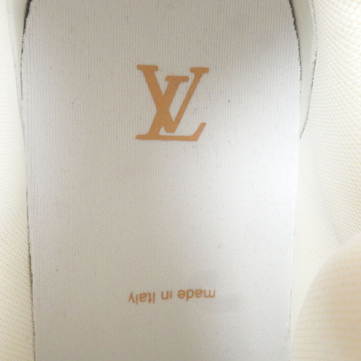 未使用品□LOUIS VUITTON ルイヴィトン 2021年製 LV トレイナーライン レザー メタリック ローカットスニーカー シルバー 9 イタリア製