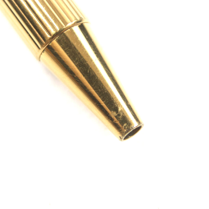 良品▼Cartier カルティエ マスト ドゥ カルティエ ストライプ柄 ツイスト式 ボールペン ゴールド フランス製 メンズ 筆記確認済み