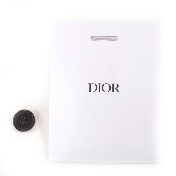 未使用品△Christian Dior クリスチャンディオール 23AW 241V29A6845 シルク100% 花柄 ロゴボタン 半袖シャツ 白 マルチカラー 40 正規品