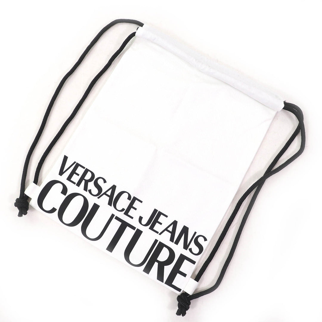 未使用品△VERSACE JEANS COUTURE ヴェルサーチェ ジーンズ クチュール 78HAIC01 ロゴ スパンコール装飾 クロップド パーカー S ブルー