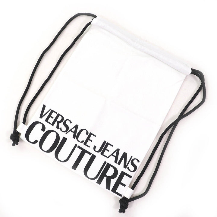 未使用品△VERSACE JEANS COUTURE ヴェルサーチェ ジーンズ クチュール 78HAIC01 ロゴ スパンコール装飾 クロップド パーカー S ブルー