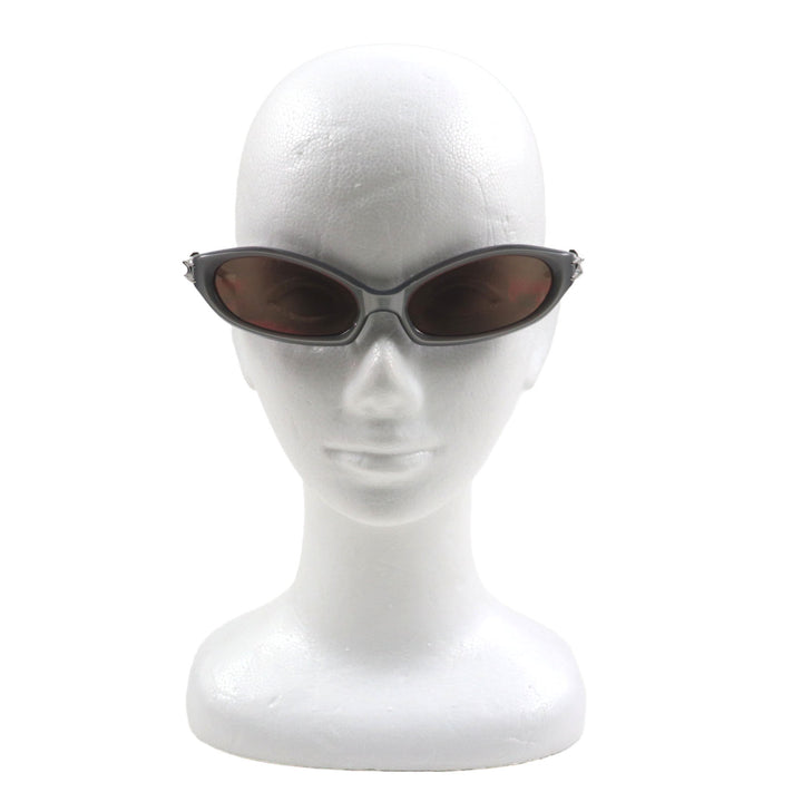 極美品▼GENTLE MONSTER ジェントルモンスター XIMUL G8 BOLD キャットアイ サングラス クリアグレー シルバー 58□16-137 メンズ