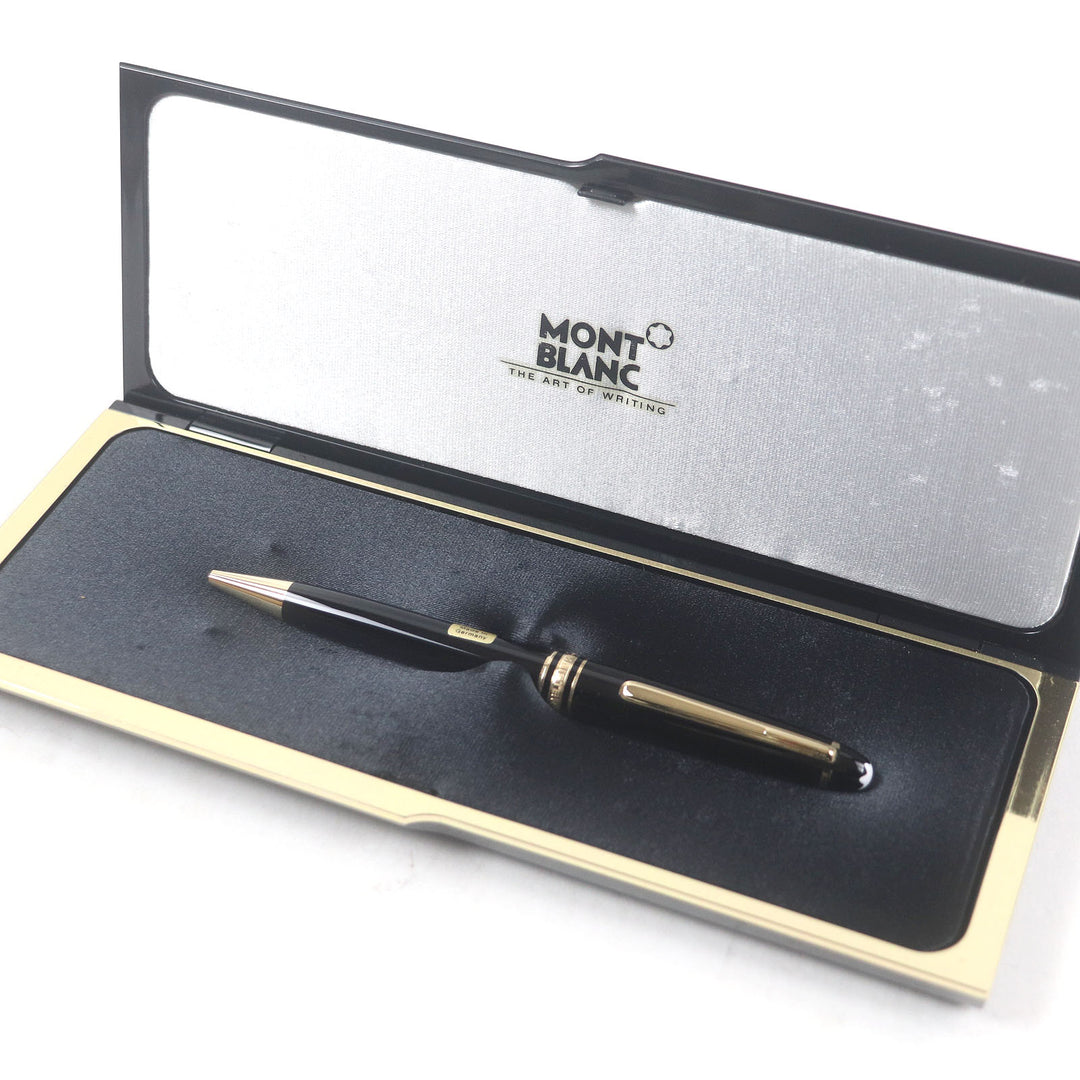 極美品□MONTBLANC モンブラン マイスターシュテュック クラシック ホワイトスター ツイスト式 ボールペン ブラック ゴールド ドイツ製