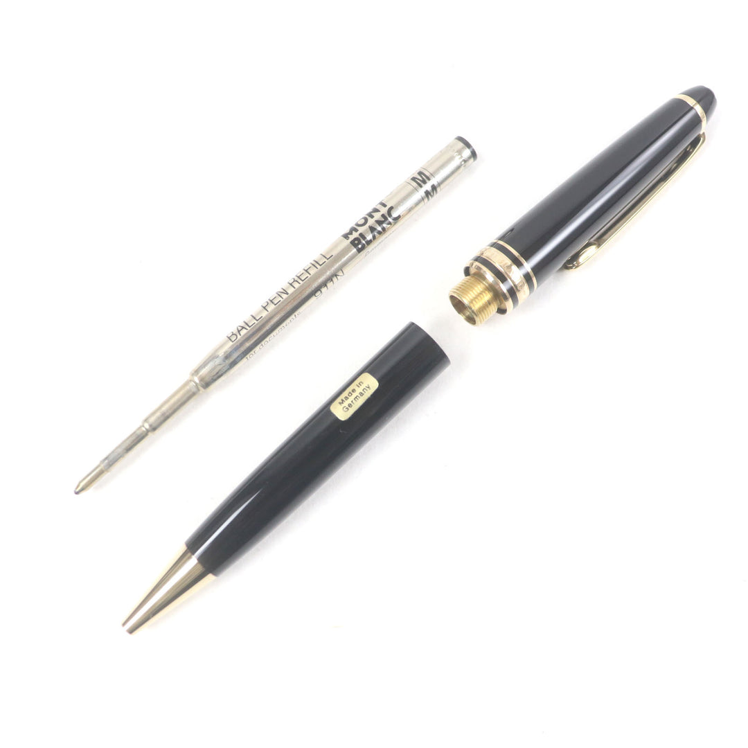 極美品□MONTBLANC モンブラン マイスターシュテュック クラシック ホワイトスター ツイスト式 ボールペン ブラック ゴールド ドイツ製