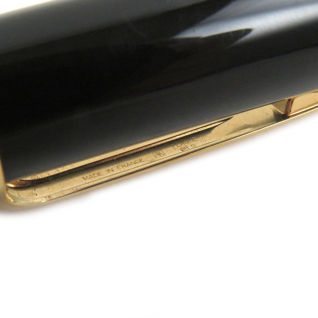 良品□Cartier カルティエ ディアボロ ドゥ カルティエ ペン先18K Mニブ キャップ式 万年筆 ブラック ゴールド フランス製 メンズ