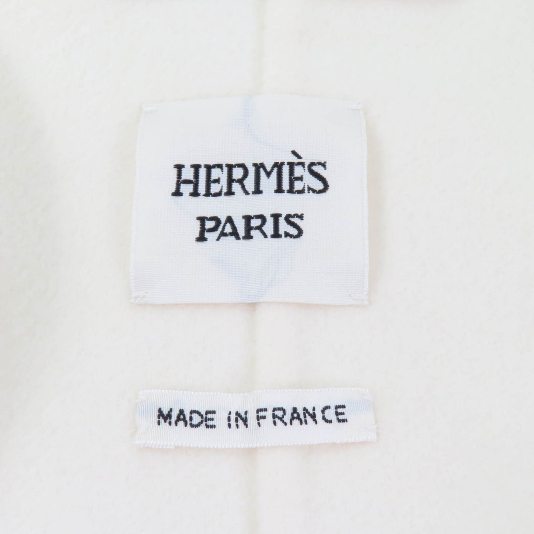 未使用品★HERMES エルメス 23AW 3H0141DA カシミヤ100％ レザー使い ベルトデザイン ロングジレ ベスト 36 ハンガー・ガーメント付