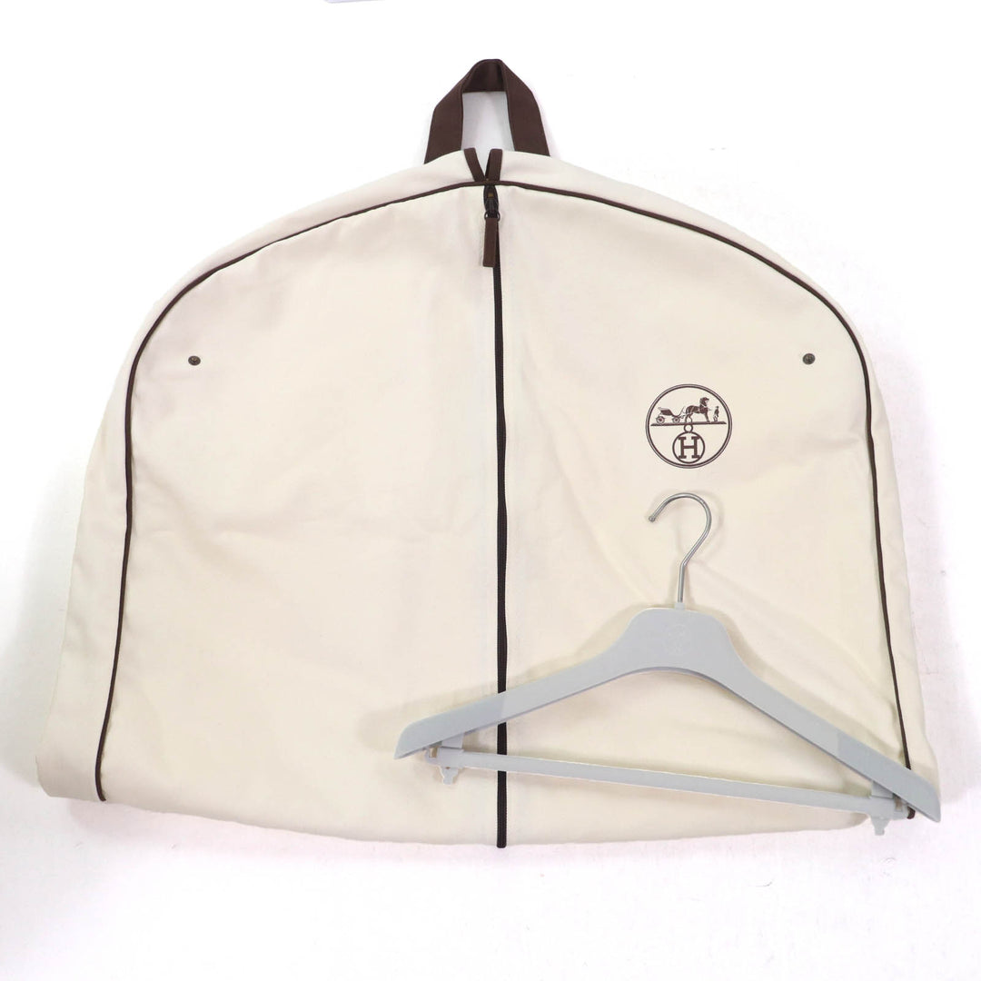 未使用品★HERMES エルメス 23AW 3H0141DA カシミヤ100％ レザー使い ベルトデザイン ロングジレ ベスト 36 ハンガー・ガーメント付