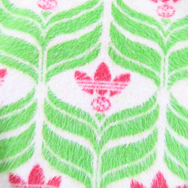 未使用品☆GUCCI×adidas グッチ×アディダス 717694 トレフォイル ベルト付 コート カーディガン グリーン系 S 伊製 正規品 レディース