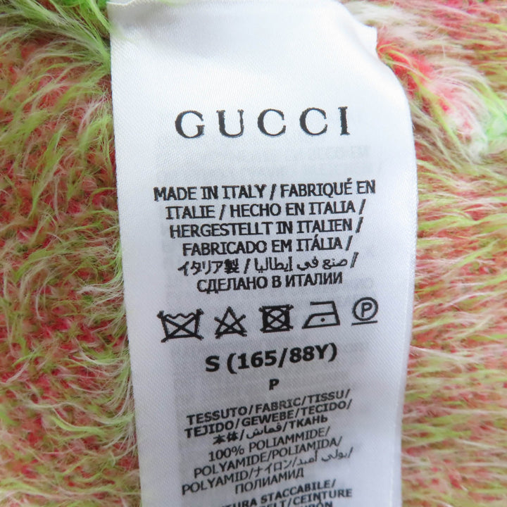 未使用品☆GUCCI×adidas グッチ×アディダス 717694 トレフォイル ベルト付 コート カーディガン グリーン系 S 伊製 正規品 レディース