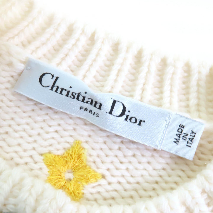 極美品△Christian Dior クリスチャンディオール 22AW 244G52LN320 ウール カシミヤ Pixel Zodiac 獅子座 カーディガン 38 正規品 伊製