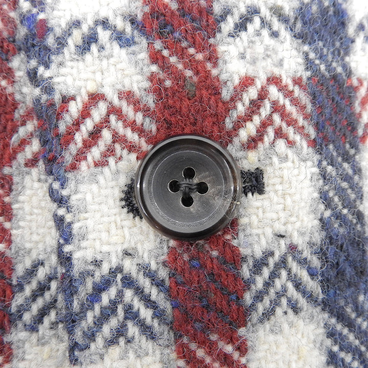 極美品▲THOM BROWNE トムブラウン MJU060AW7397 ウール100% チェックツイード トリコロール テーラードジャケット 1　日本製 正規品